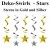 Deko-Wirbler Swirls, Sterne in Gold und Silber, 5 Stück