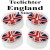 Union Jack Teelichter, Deko-Kerzen, England-Partydekoration, 4 Stück