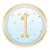 Partyteller zum 1. Geburtstag, Junge, Ombre Blue 1st Birthday, blau