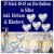 Herzluftballons mit Helium in Silber, Maxi-Set zur Silbernen Hochzeit, 25 Ballons und Ballongasflasche