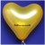Herzluftballon, 40-45 cm, Gold-Metallic, 1 Stück