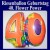 Luftballon zum 40. Geburtstag, Flower Power, Folienballon mit Ballongas