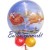 Bubble-Luftballon, Weihnachtsmann mit Schlitten, inklusive Helium