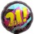 Happy Birthday "21", Luftballon aus Folie, Geburtstagsballon zum 21. (ohne Helium)