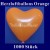 Herzluftballons Orange 1000 Stück