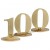 Tischaufsteller Zahl 100, gold, Tischdekoration zum 100. Geburtstag und Jubiläum