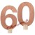 Tischaufsteller Zahl 60, rosegold, Tischdekoration zum 60. Geburtstag und Jubiläum