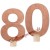 Tischaufsteller Zahl 80, rosegold, Tischdekoration zum 80. Geburtstag und Jubiläum
