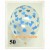 Luftballons, Latex 30 cm Ø, 50 Stück, Transparent mit Herzen in Babyblau