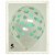 Luftballons, Latex 30 cm Ø, 5 Stück, Transparent mit Herzen in Mintgrün