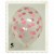 Luftballons, Latex 30 cm Ø, 5 Stück, Transparent mit Herzen in Rosa