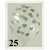 Luftballons, Latex 30 cm Ø, 25 Stück, Transparent mit Herzen in Silber