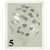Luftballons, Latex 30 cm Ø, 5 Stück, Transparent mit Herzen in Silber