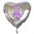 Türkisches Auge, Nazar, Masallah, Luftballon aus Folie, Silber, mit Helium gefüllt