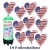 Luftballons Super-Mini-Helium-Set, 10 USA-Ballons, Welcome Home, aus Folie mit 1 Liter Helium-Einweg