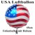 Luftballon USA Flagge, Folienballon Rund, 45 cm, mit Ballongas