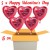 Valentinsgrüße - 5 Herzballons aus Folie mit Helium, Happy Valentine's Day