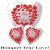 Bouquet, Helium-Luftballons, "True Love!" rote Herzen