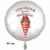 "Viel Spaß in der Schule". Weißer, runder Luftballon, Satin de Luxe, inklusive Helium-Ballongas