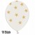 Luftballons Golden Stars, Weiß, 10 Stück