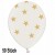 Luftballons Golden Stars, Weiß, 50 Stück
