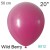 5 Luftballons 50cm, Vintage-Farbe Wild Berry