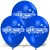 Willkommen, Motiv-Luftballons, Blau, 3 Stück