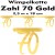 Banner, Wimpelkette Zahl 70, Gold, Dekoration zum 70. Geburtstag