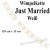 Wimpelkette Just Married, weiß, Dekoration zur Hochzeit