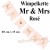 Wimpelkette Mr & Mrs, rosa, Dekoration zur Hochzeit