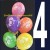 Luftballons 4th Birthday 5 Stück