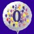 Zahlen-Luftballon aus Folie mit Helium, Zahl 0, Geburtstag, Jubiläum