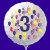 Zahlen-Luftballon aus Folie mit Helium, Zahl 3, Geburtstag, Jubiläum