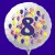 Zahlen-Luftballon aus Folie mit Helium, Zahl 8, Geburtstag, Jubiläum