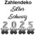 Zahlendekoration Silvester 2025, 36cm große Zahlen in Silber