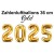 Zahlendekoration Silvester 2025, 36cm große Zahlen in Gold