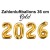 Zahlendekoration Silvester 2026, 36cm große Zahlen in Gold