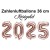 Zahlendekoration Silvester 2025, 36cm große Zahlen in Roségold