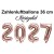 Zahlendekoration Silvester 2027, 36cm große Zahlen in Roségold