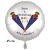 Zum 1. Schultag! Weißer Luftballon zum Schulanfang, mit dem Namen des Schulanfängers, inkl. Helium-Ballongas