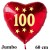 Großer Herzluftballon zum 100. Geburtstag, Jumbo-Folienballon mit Ballongas