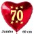 Großer Herzluftballon zum 70. Geburtstag, Jumbo-Folienballon mit Ballongas