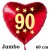 Großer Herzluftballon zum 90. Geburtstag, Jumbo-Folienballon mit Ballongas