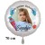 Großer personalisierter Fotoballon zum ersten Schultag. Satin de Luxe, weiß mit Foto und Namen des Schulkindes. Inklusive Helium