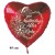 Zum Muttertag Alles Liebe. Herzluftballon in Rot aus Folie ohne Ballongas-Helium