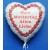 Zum Muttertag alles Liebe, weißer Herzluftballon aus Folie mit Ballongas-Helium