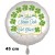 Silvester Luftballon aus Folie, 45 cm groß, "Zum Neuen Jahr Viel Glück" mit Helium gefüllt