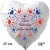 Zum Vatertag alles Gute! Herzluftballon, weiß, 45 cm, aus Folie zum Vatertag ohne Helium