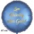 Zum Vatertag alles Gute! Rundluftballon, satinblau, 45 cm, aus Folie ohne Helium
