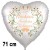 Zur Hochzeit herzlichen Glückwunsch! 71 cm großer Herzluftballon, Folienballon zur Hochzeit, ohne Helium